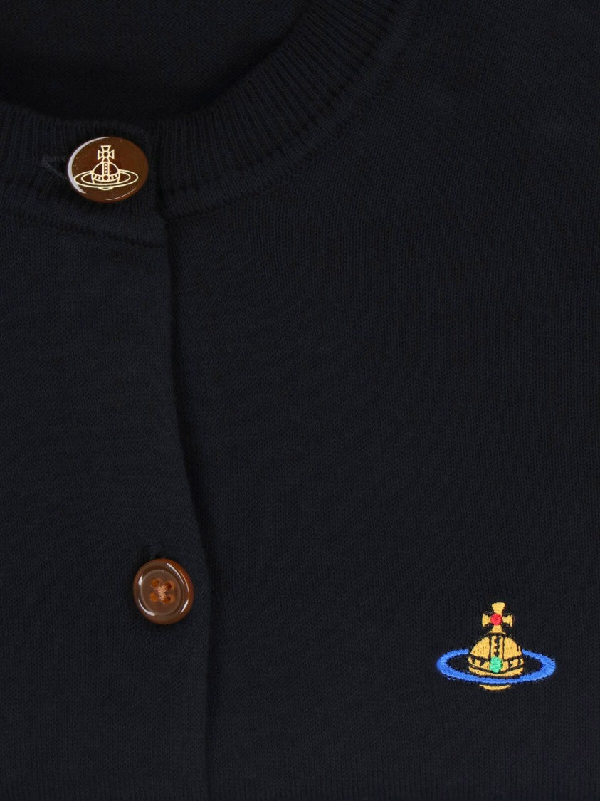 Vivienne Westwood Black Bea Crop Cotton Cardigan