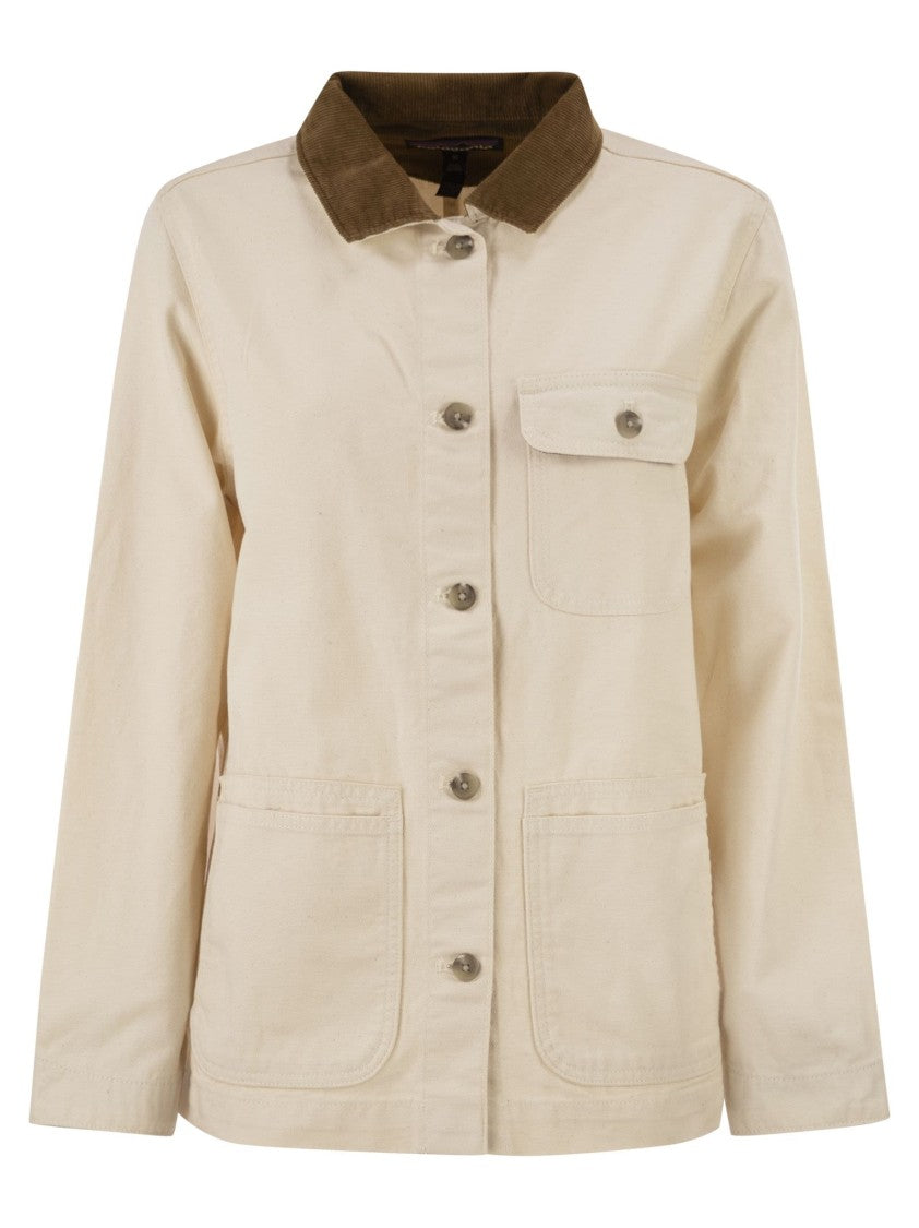 Patagonia Classic Casual Jacket With Ribbed Velvet Collar And Button Placket