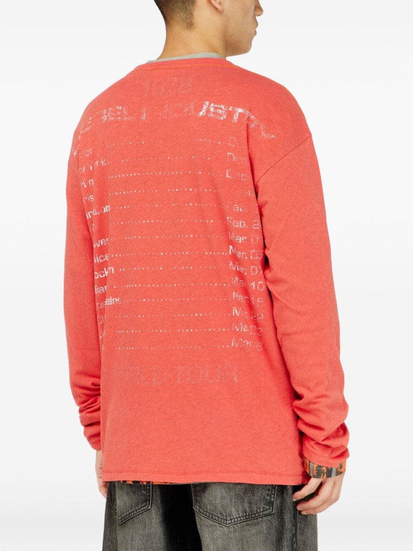 Diesel Eagle Graphic Print Relaxed-Fit Silk-Nylon Blend Shirt