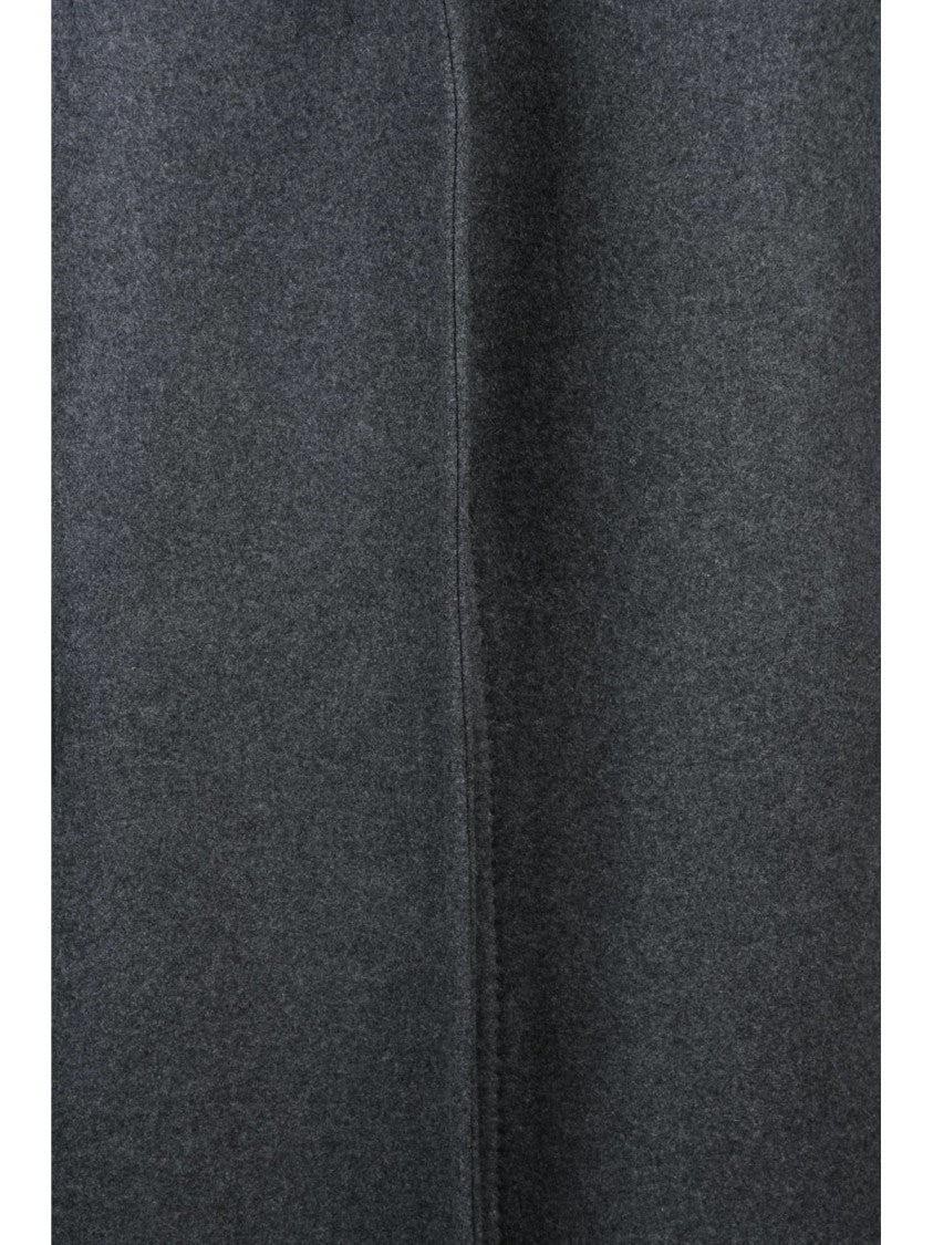 Max Mara Open-Front Wool Cashmere Coat With Wide Lapels And Flap Pockets