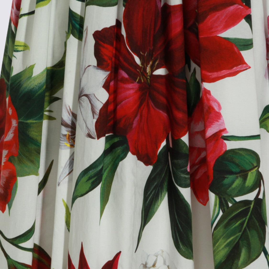 Dolce & Gabbana Floral Halter Neck Midi Dress With Smocked Waist