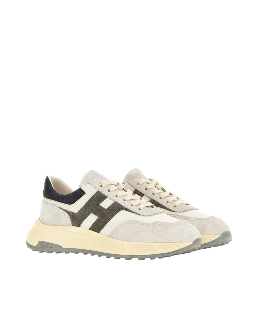 Hogan Ivory Hyperlight Suede Leather Sneakers