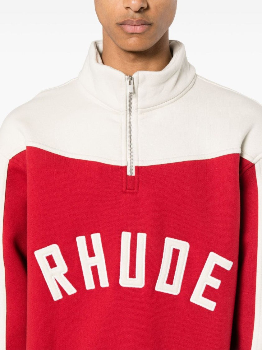 Rhude Contrast Varsity Cotton Sweatshirt