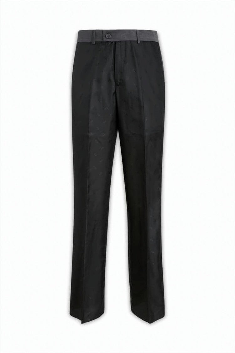 Christian Dior Tailored Black Straight Pants With Monogram Detail