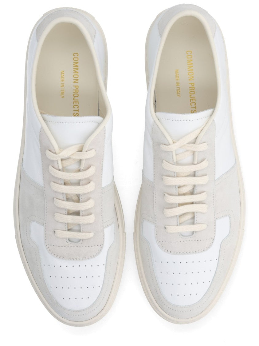 Common Projects White Bball Suede Overlays Low-Top Sneakers