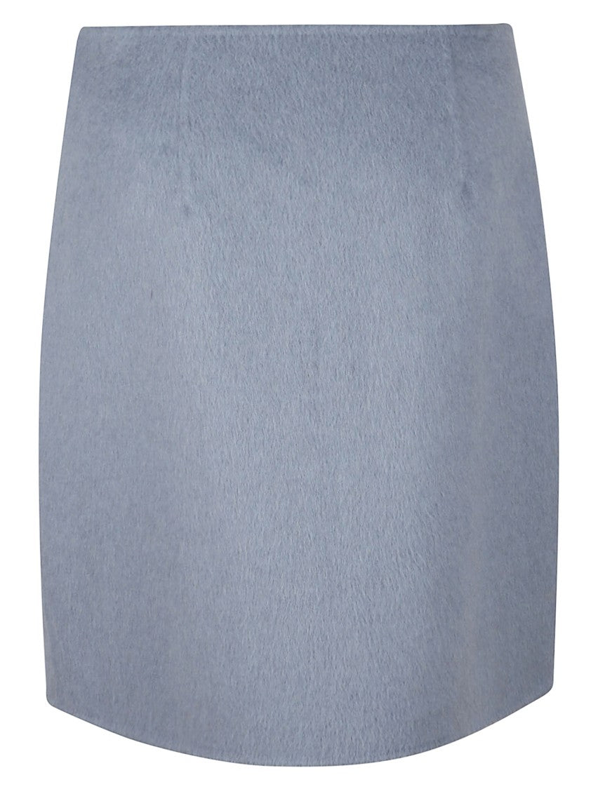 Parosh Minimalist Clear Blue Mini Skirt