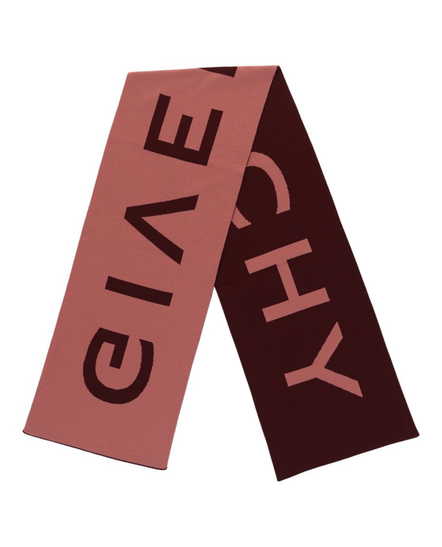 Givenchy Reversible Wool Scarf With Bold Logo Design