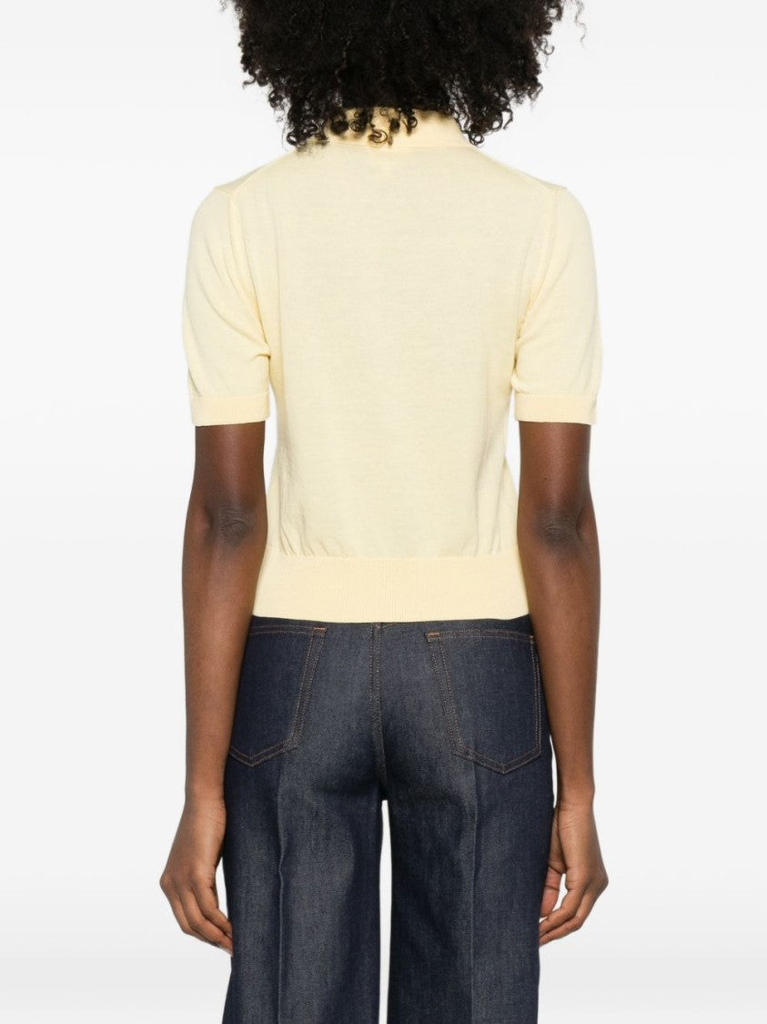 A.P.C. Cropped Polo Shirt With Classic Collar