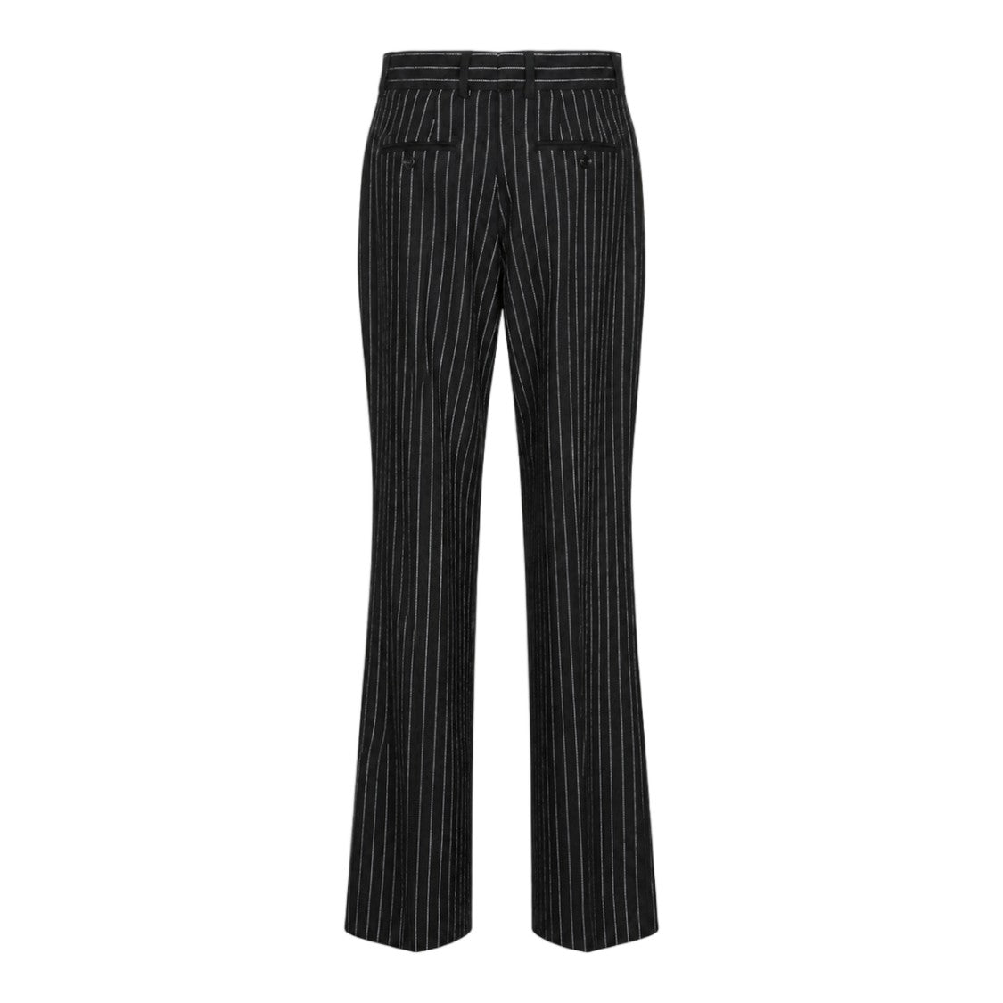 Dolce & Gabbana Black Pinstripe Tailored Straight-Leg Pants