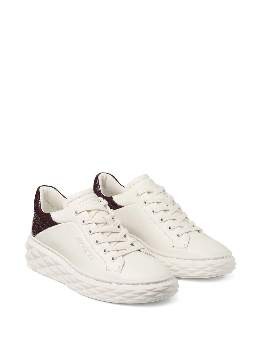 Jimmy Choo White Diamond Sculptural Nappa Sneakers