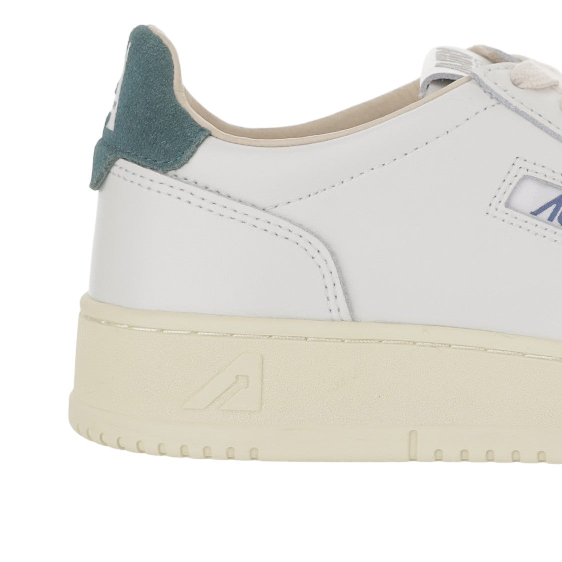 Autry White/Green Suede Heel Leather Sneakers