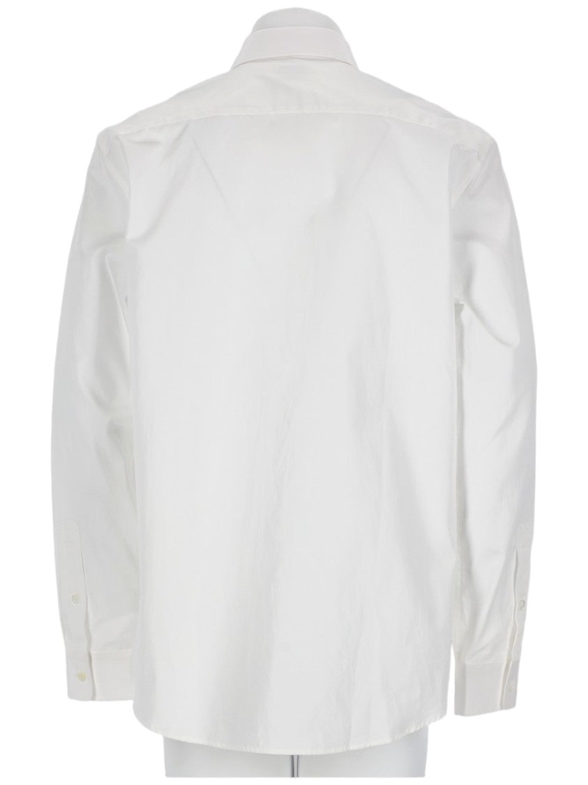 Burberry Check Trim Long-Sleeve Cotton Shirt