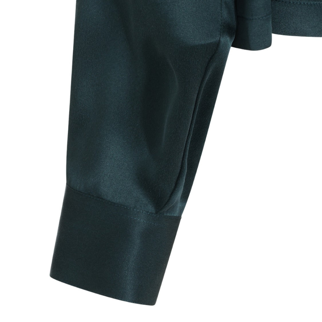 Tom Ford Satin Finish Deep V-Neck Shirt With Classic Collar