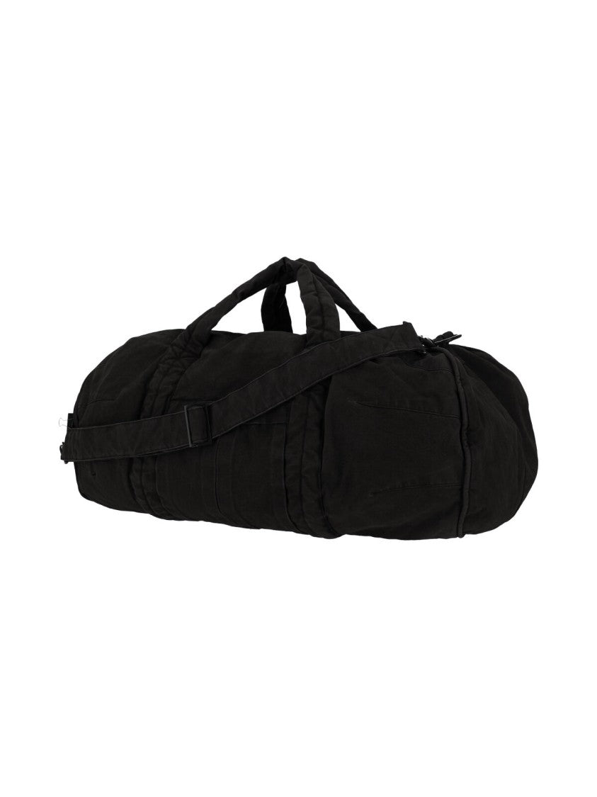 Entire Studios Classic Black Cotton Duffel Bag
