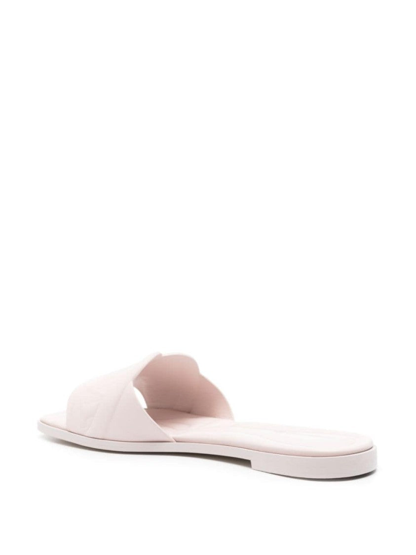 Alexander Mcqueen Embossed-Logo Leather Sandals