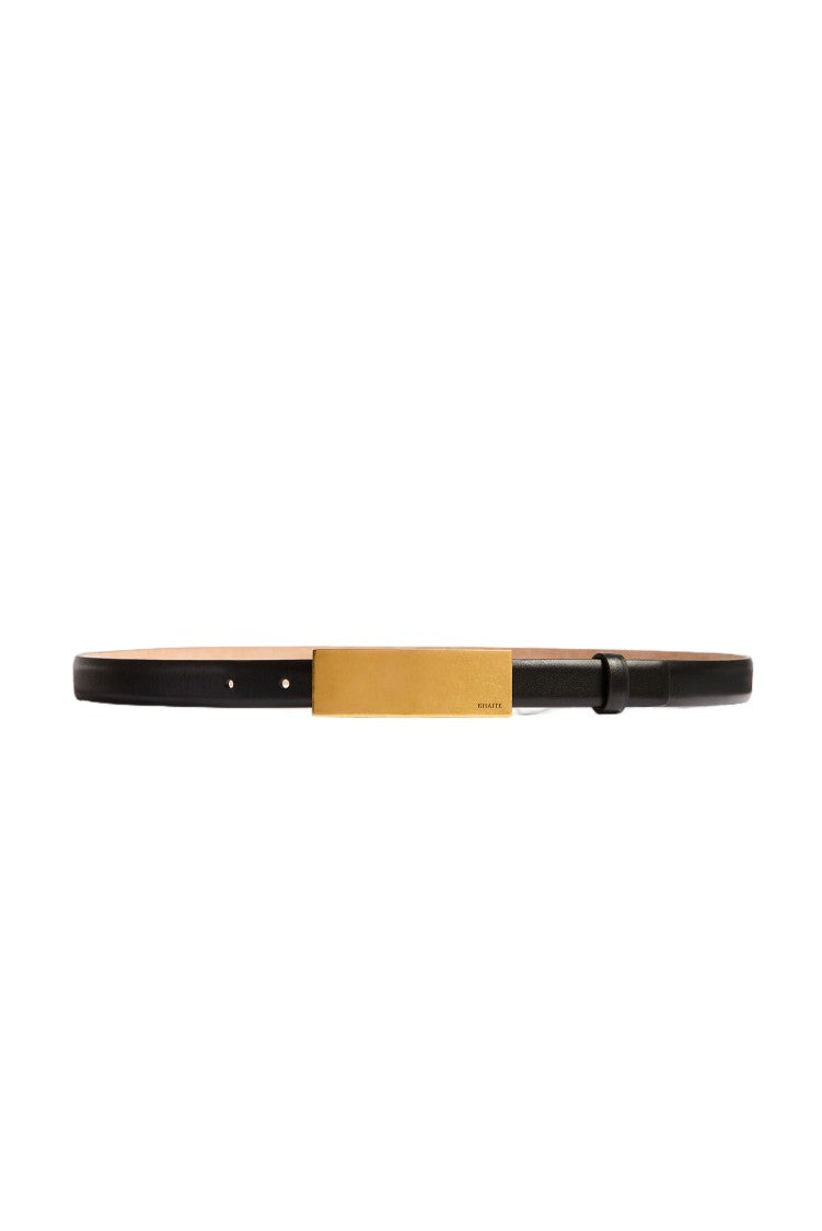 Khaite Black Berlin Calfskin Leather Belt