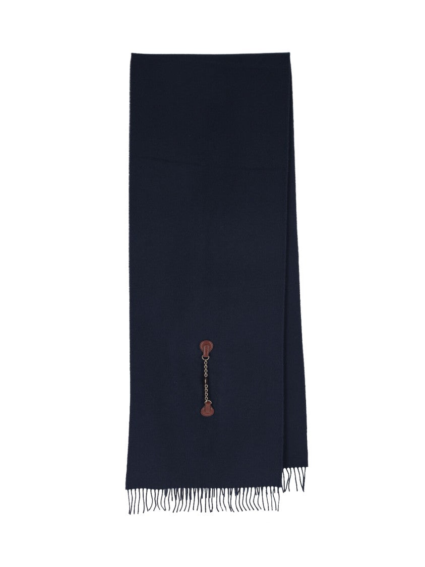 Chloé Blue Iconic Wool Fringed Scarf
