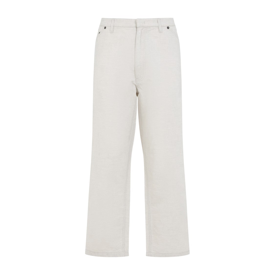 Prada Straight-Leg Trousers In Premium Cotton-Linen Blend