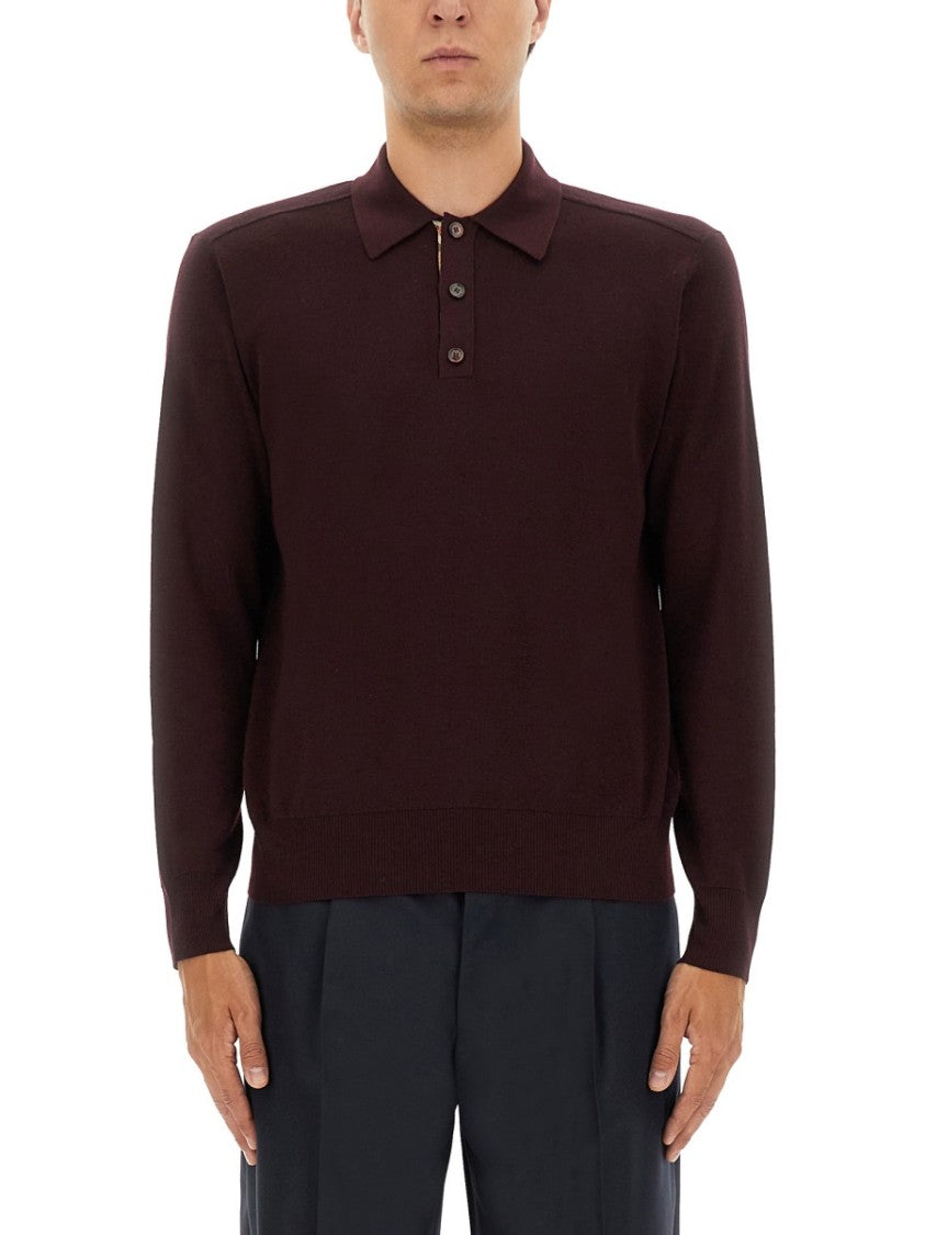 Burberry Long-Sleeved Polo Shirt