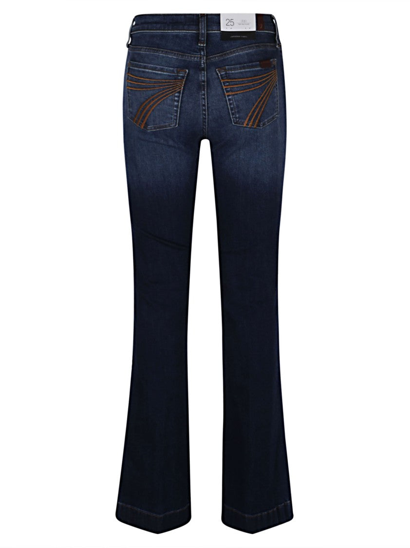 7 For All Mankind High-Rise Wide Flared Denim Jeans