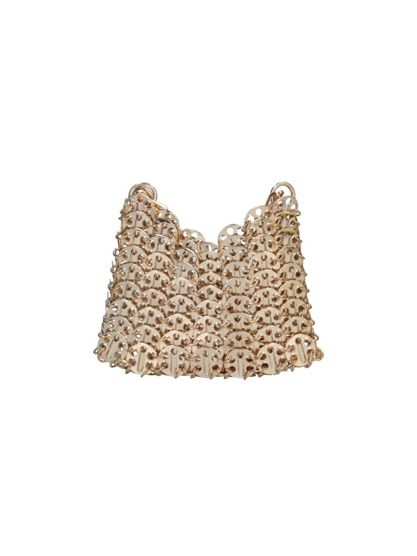 Rabanne Gold Iconic 1969 Mini Steel Shoulder Bag