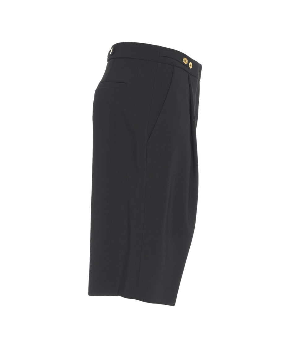 Elisabetta Franchi Bermuda Shorts With Gold Decorative Buttons