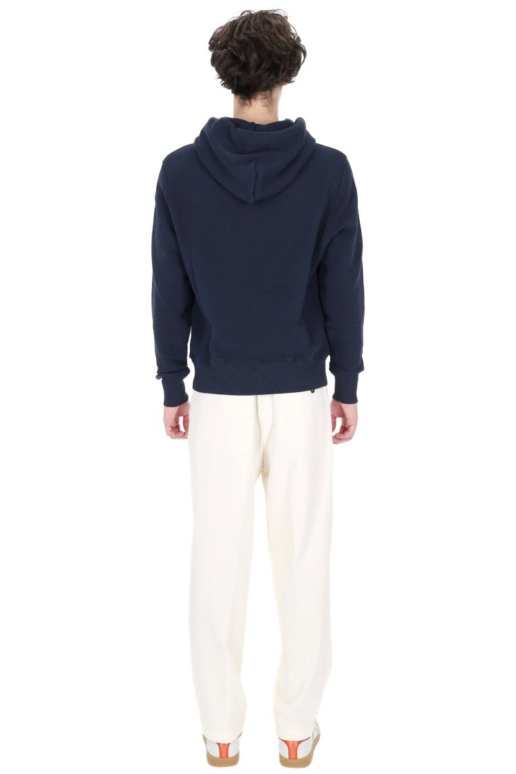 Autry Blue Cotton Hooded Sweatshirt