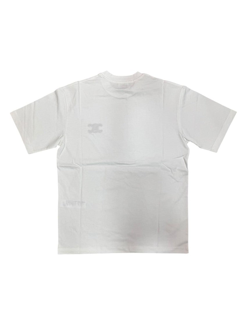 Celine Plain White T-Shirt With Subtle Emblem