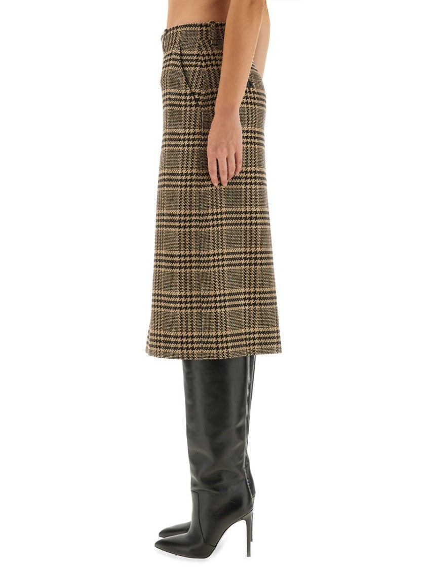 Saint Laurent Silk And Cashmere Pants Skirt