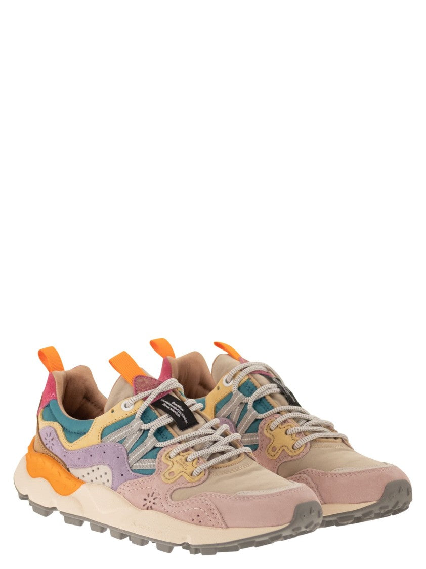Flower Mountain Yamano 3 - Sneakers In Suede And Technical Fabric