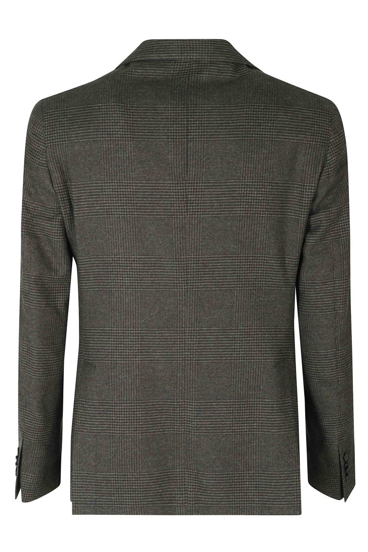 L.B.M. Single-Breasted Dark Green Jacket With Crumpled Lapels