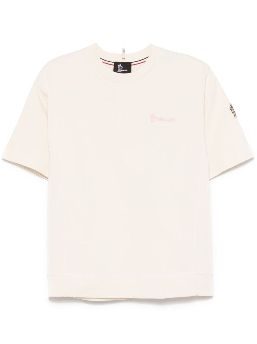 Moncler Grenoble Classic White Cotton T-Shirt