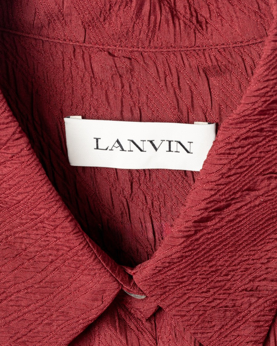 Lanvin Textured Red Shirt