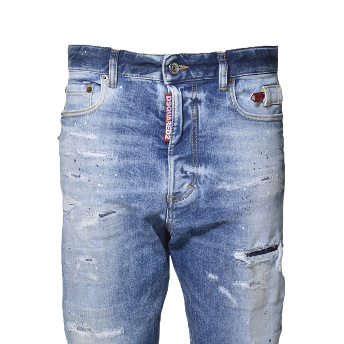 Dsquared2 Baby Carpenter Light Scarface Jeans In Blue Denim