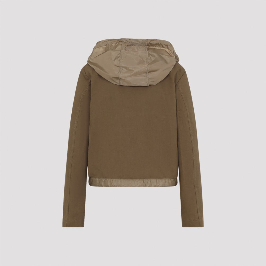 Moncler Cropped Button-Up Jacket With Contrasting Collar