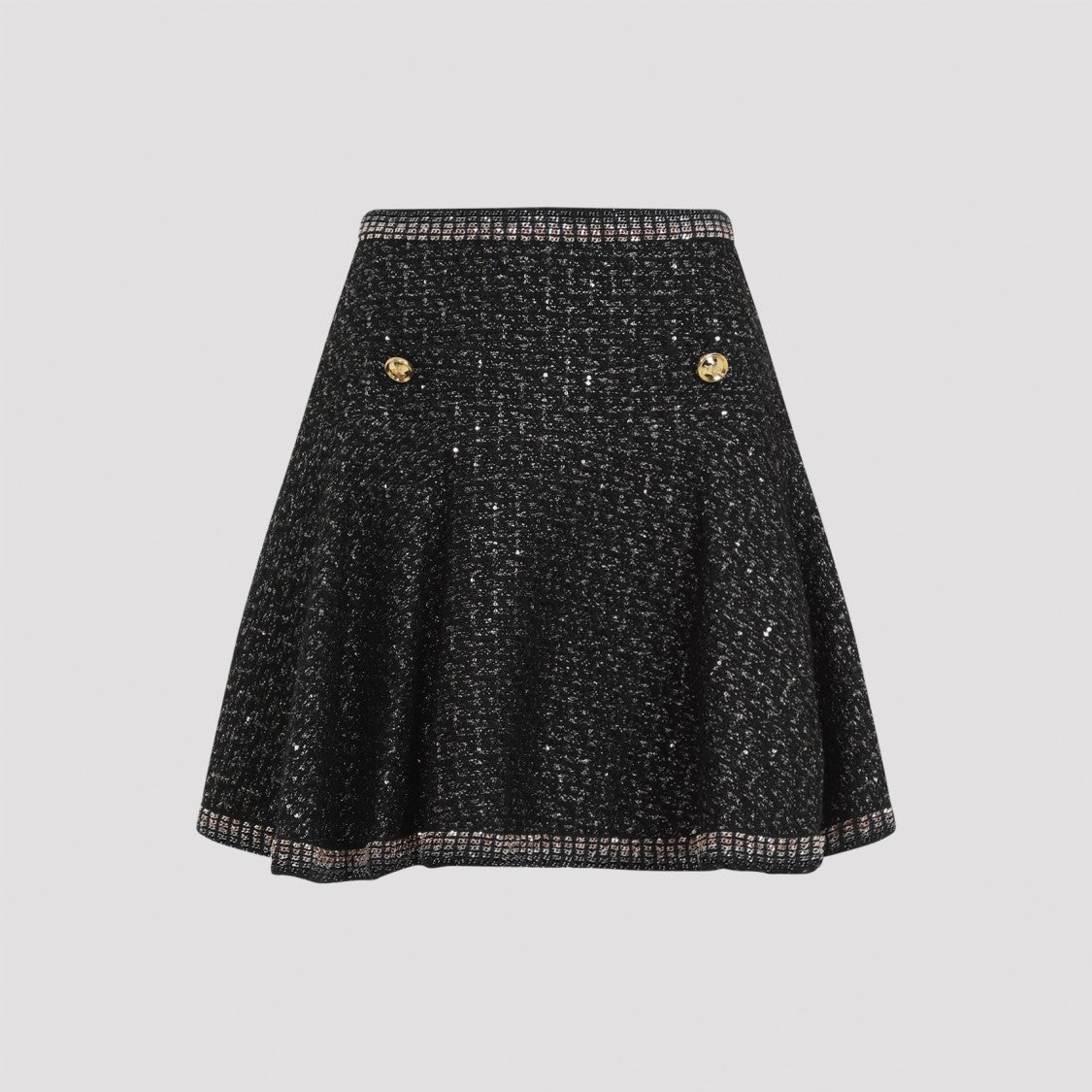 Giambattista Valli Black Cotton Boucle Mini Skirt