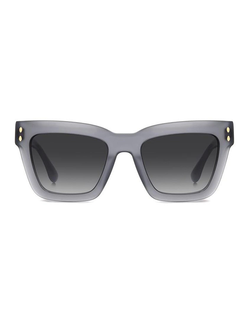Isabel Marant Bold Square Frame Sunglasses With Gold Accents