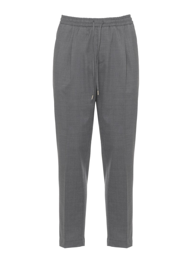 Briglia 1949 Grey Wimbledons Wool Straight-Leg Pants