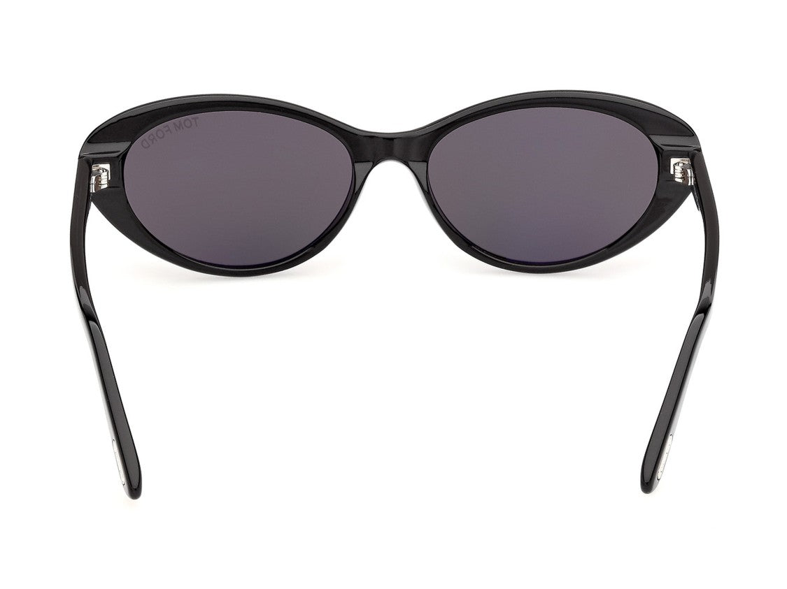 Tom Ford Ft1413 Metallic Accent Rounded Sunglasses