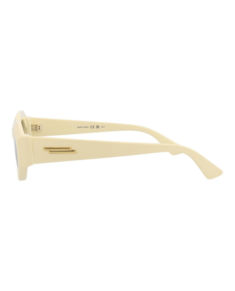 Bottega Veneta Round-Frame Acetate Sunglasses With Gold-Tone Accents