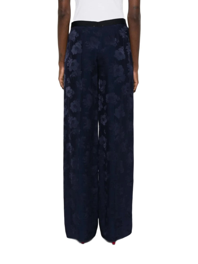 Forte Forte Straight-Leg Jacquard Trousers With Floral Pattern