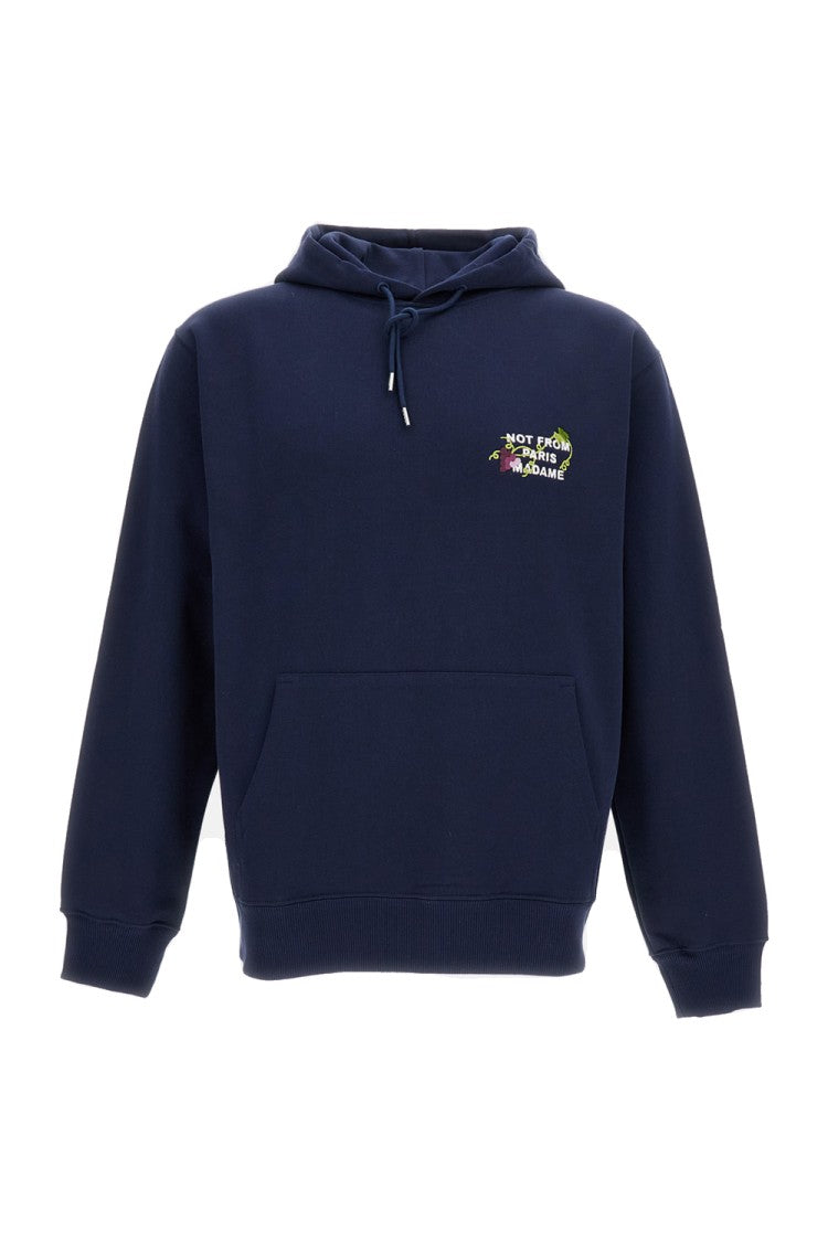 Drôle De Monsieur Vine Embroidered Slogan Hoodie