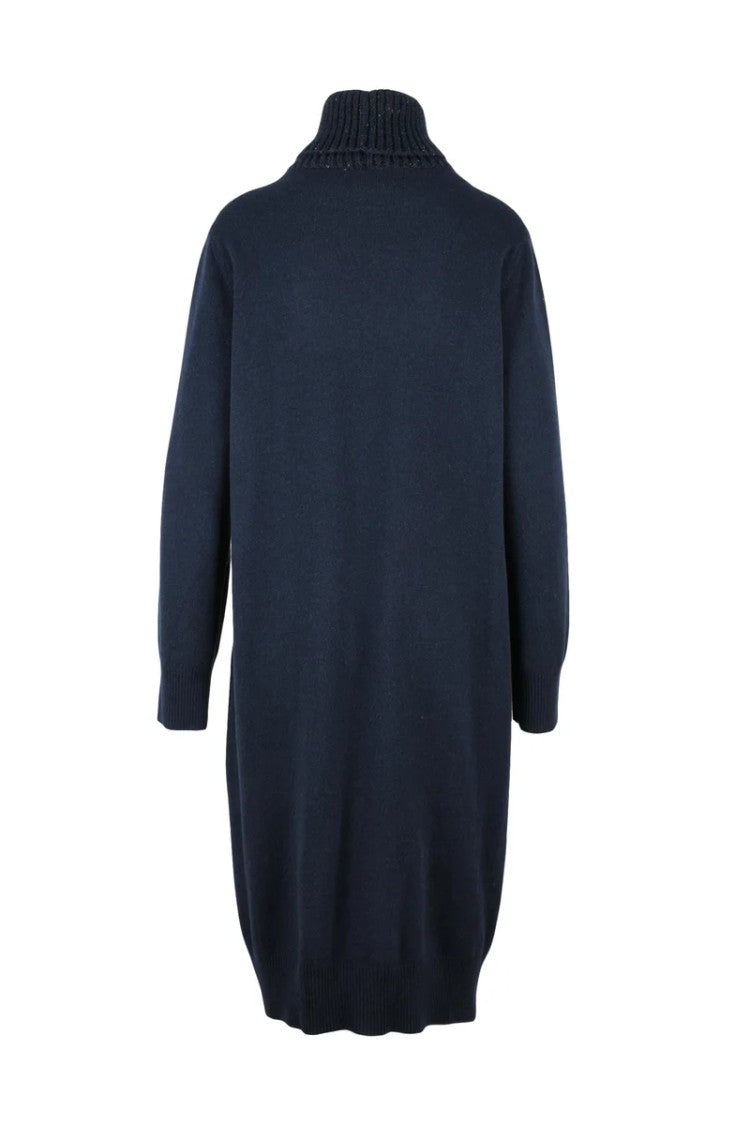 Fabiana Filippi Long Dress Wool Silk Cashmere - Blue