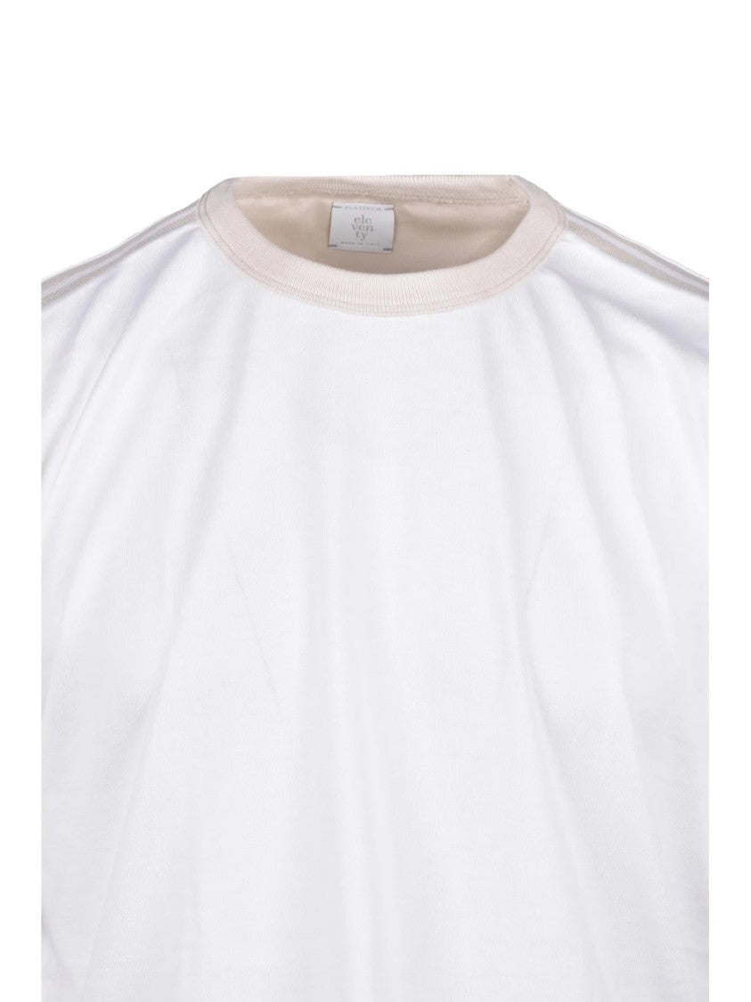 Eleventy White Men Cotton T-Shirt