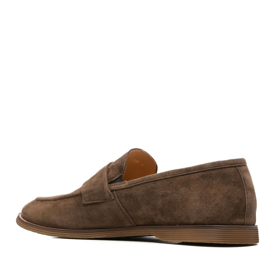 Alberto Gozzi Brown Penny Strap Suede Loafers