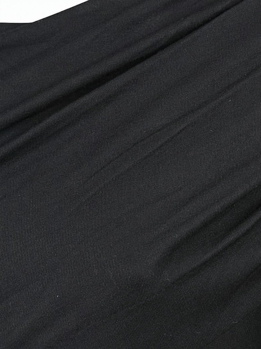 Isabel Marant Ruched Fitted Midi Dress With Asymmetrical Neckline