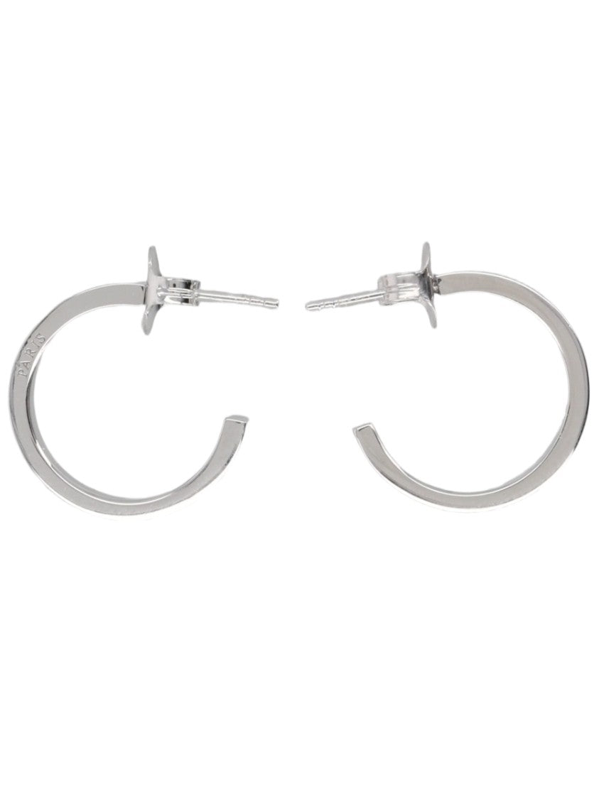 Maison Margiela Polished Silver-Tone Hoop Earrings With Engraved Detail