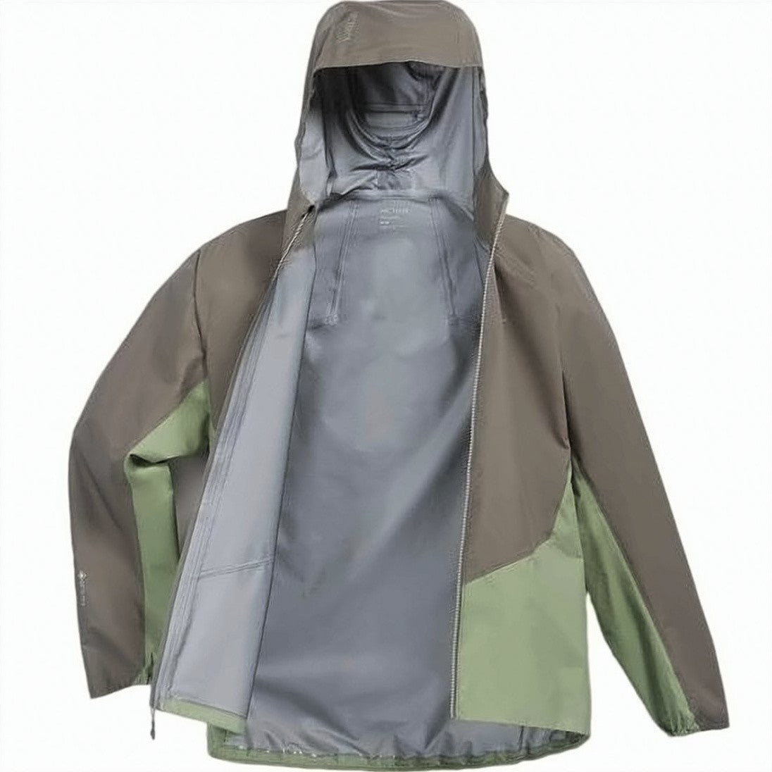 Arc'teryx Two-Tone Lightweight Shell Jacket With Hood And Full Zip