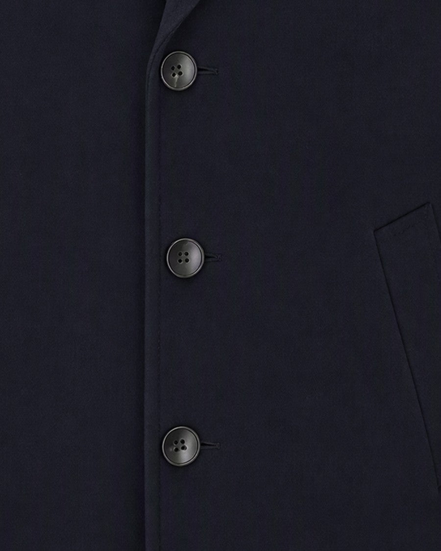 Breras Milano Blue Wool-Blend Coat