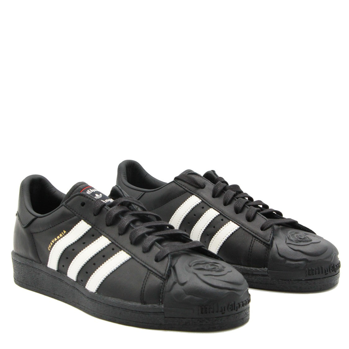 Adidas X Willy Chavarria Black Leather Superstar Sneakers
